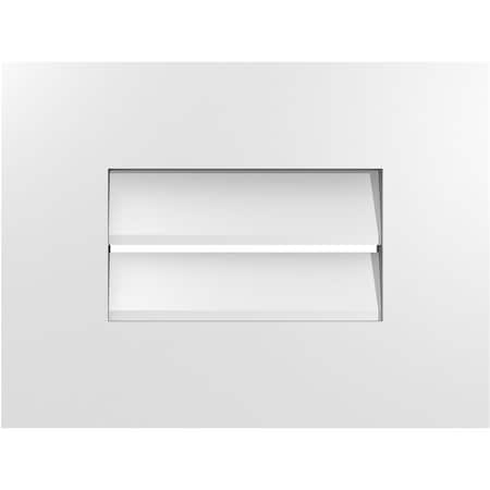 Ekena Millwork Vertical Surface Mount PVC Gable Vent: Functional, w/ 3-1/2"W x 1"P Standard Frame, 16"W x 12"H GVPVE16X1201SF